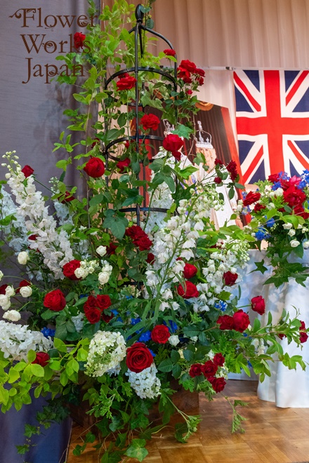 会場装花】関西日英協会主催 チャールズ国王陛下誕生祝賀パーティー